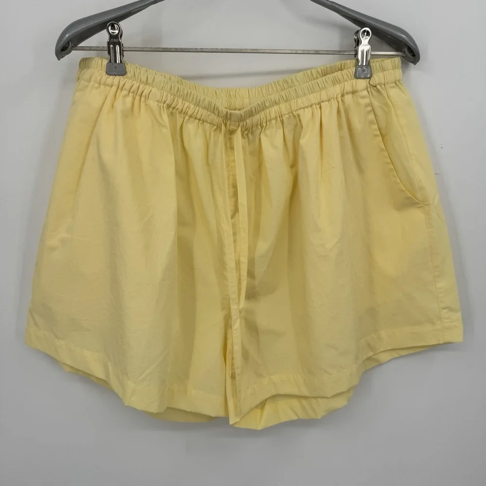 PIYAMA 2-pc Susie Pajamas Sleep Set sz M 100% Cotton Tank Top & Shorts Buttercup